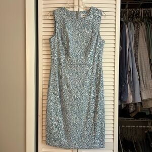 Calvin Klein blue and white dress